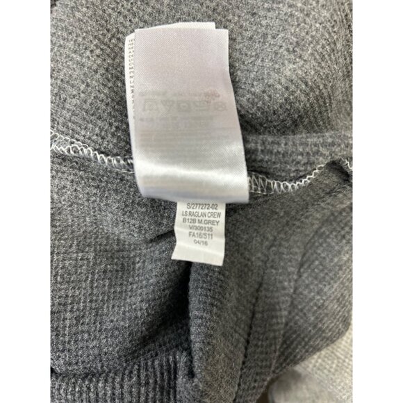 Old Navy Boys Long Sleeve Raglan Crew Top M Grey Waffle Knit Cotton/Polyester - Picture 5 of 7